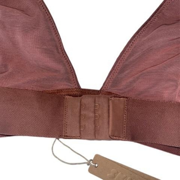 Skims Cotton Plunge Bralette, size XL, Rose Clay - Picture 8 of 11